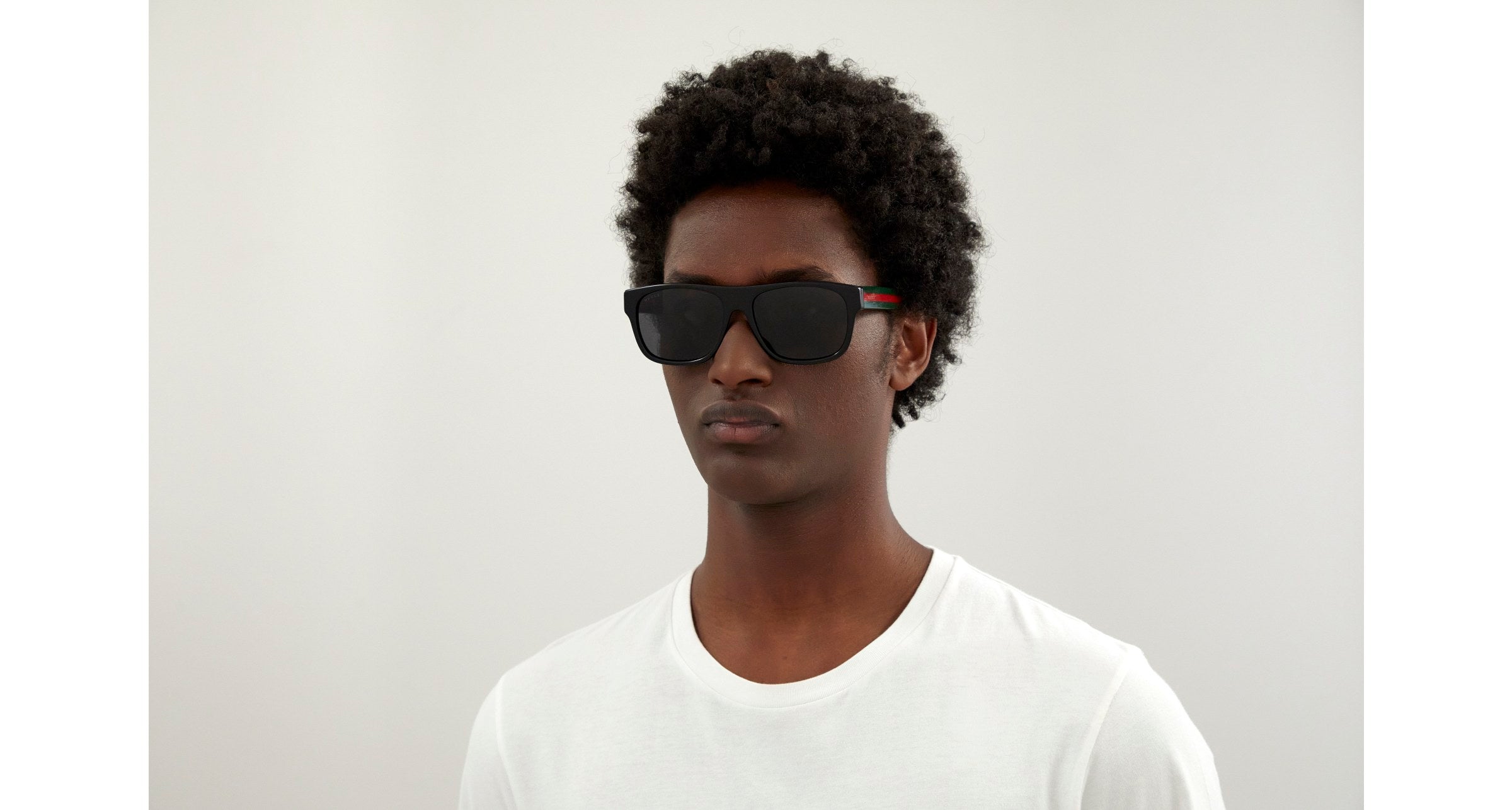 Gucci Man Gucci GG0341S 001 Sunglasses Acetate Black Grey Squared Norma