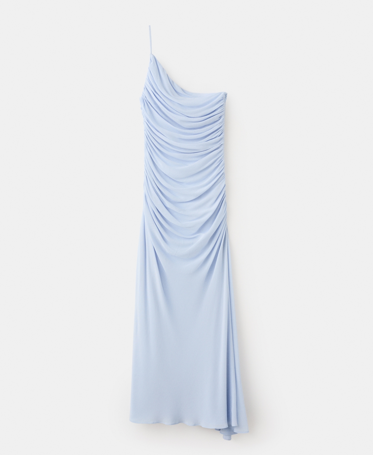 Women's Asymmetrical Pleated Dress - Sky Blue