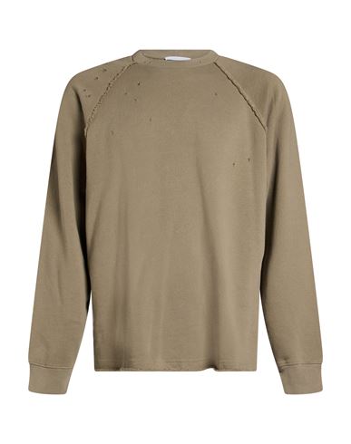 Man Sweatshirt Military green Size L Cotton