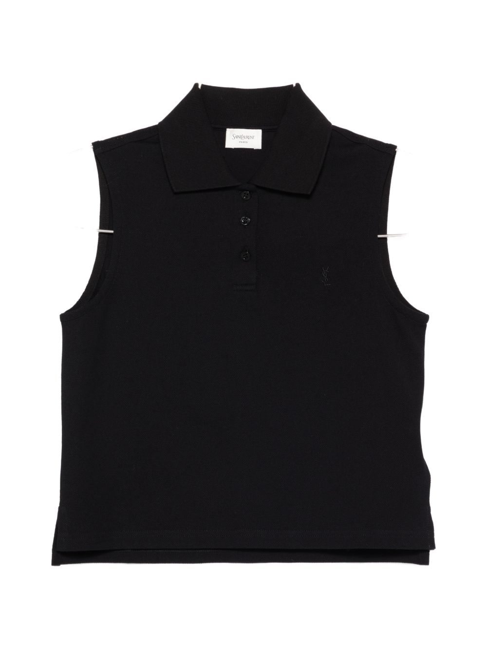 Cotton sleeveless polo shirt