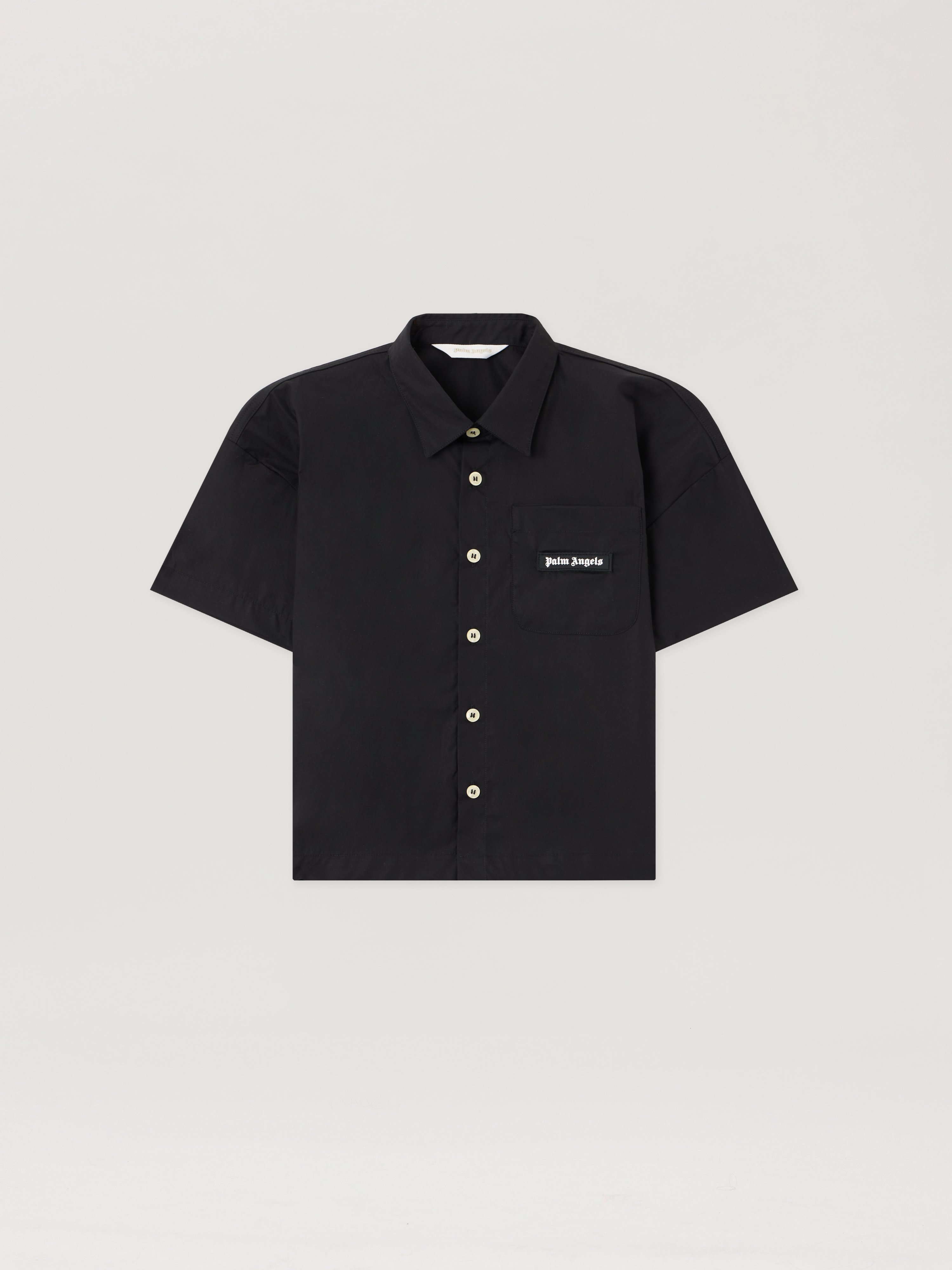 Curved Logo Over Shirt Kids  Nero/black