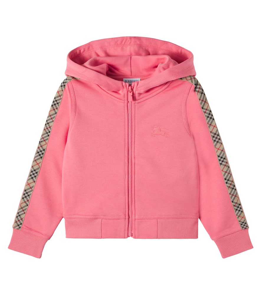 Burberry Check EKD cotton zip-up hoodie