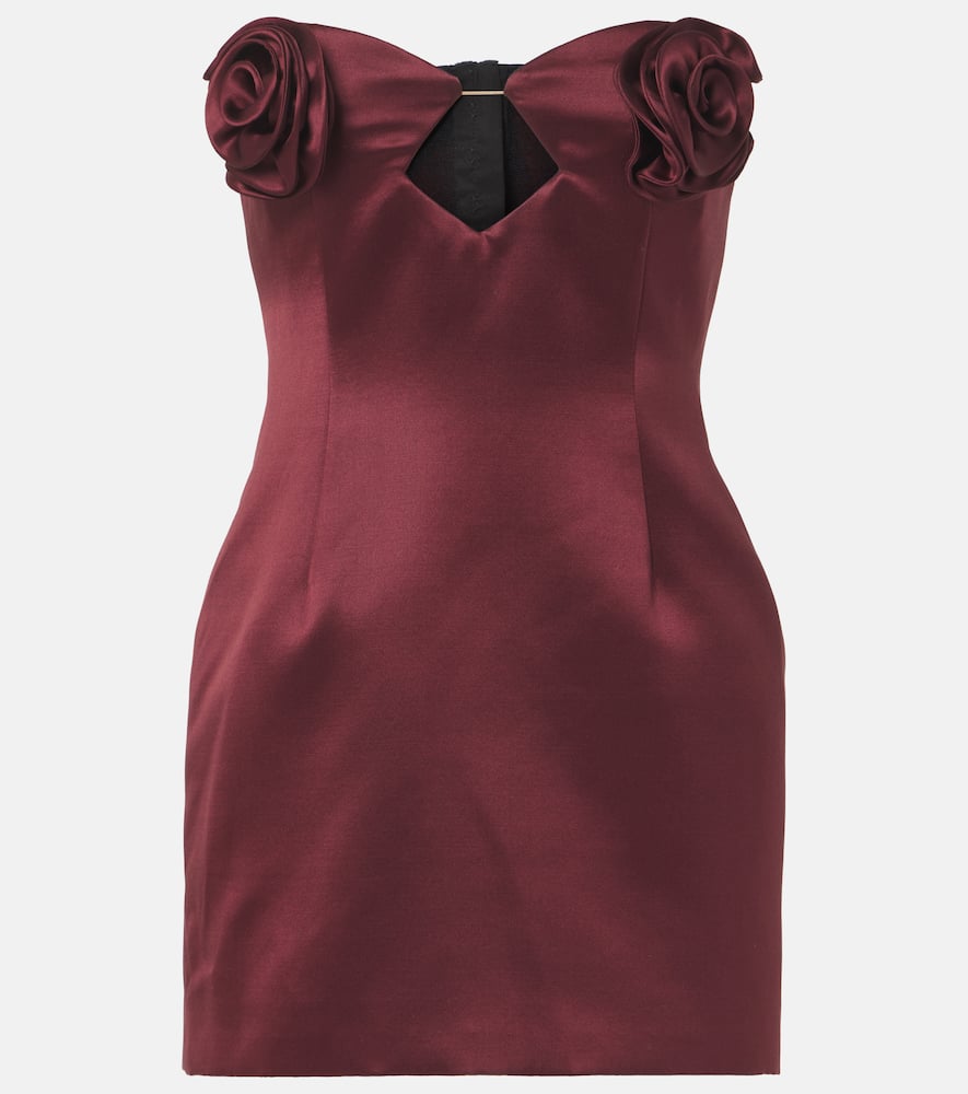 Silk and wool satin corset dress