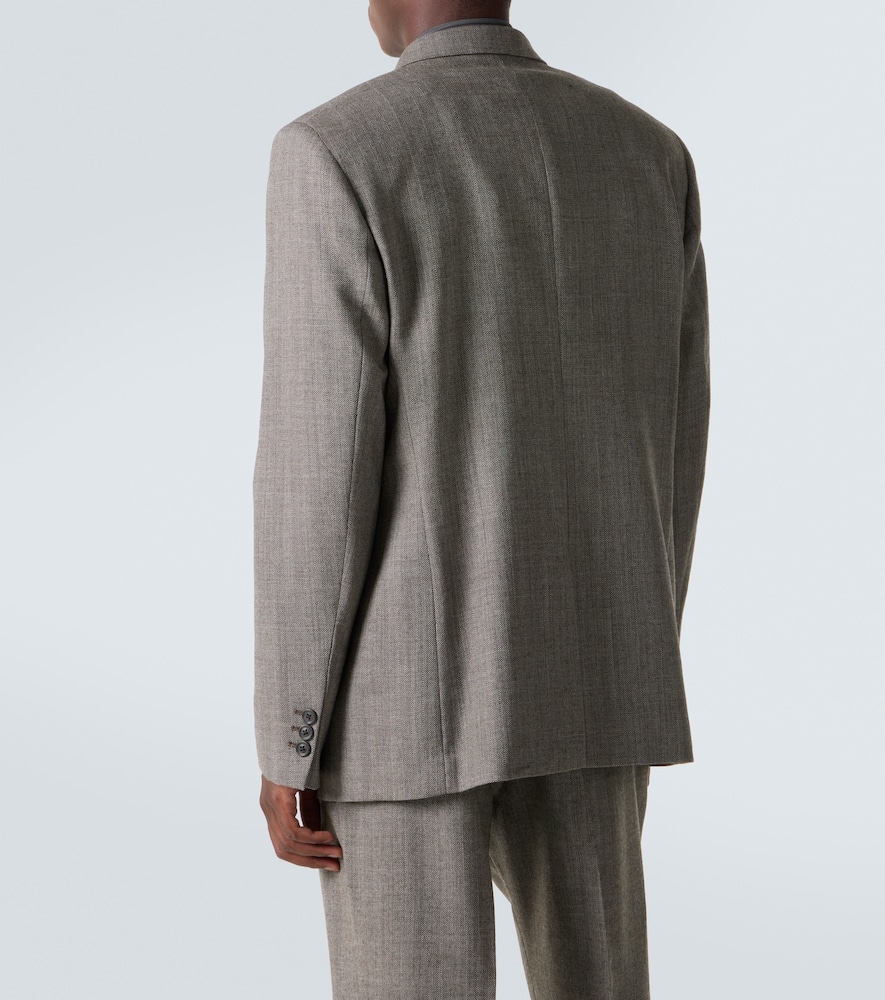 Ceremony herringbone virgin wool blazer