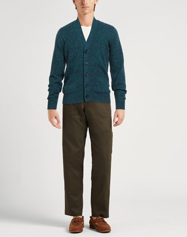 Man Cardigan Deep teal Size 40 Lambswool