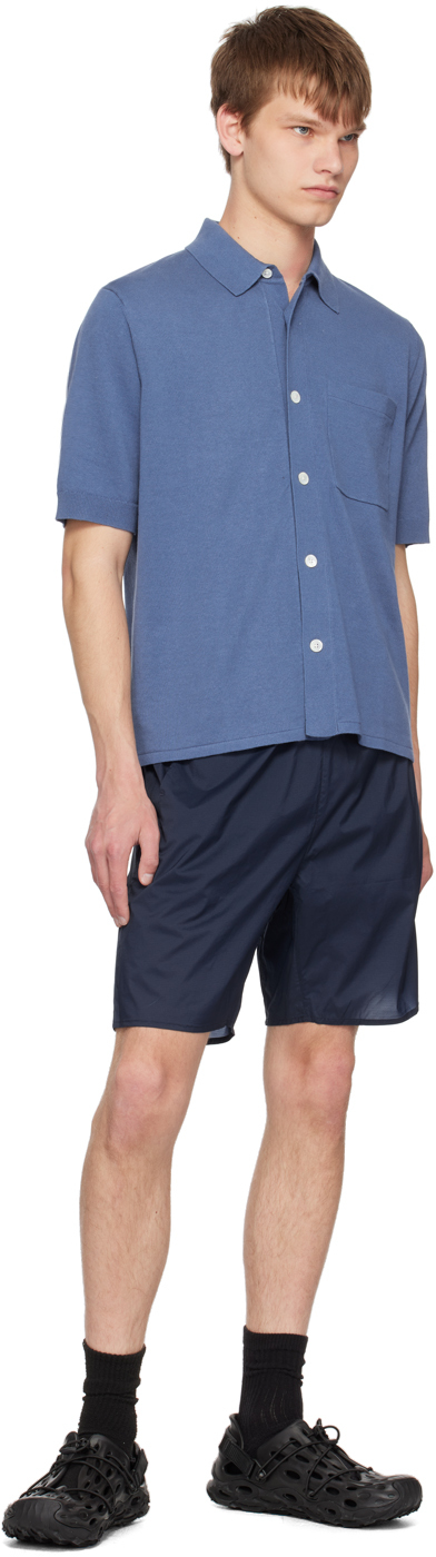 Navy pole shorts
