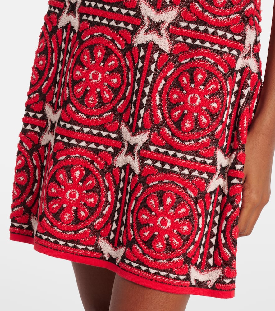 Sole Star cotton-blend jacquard minidress