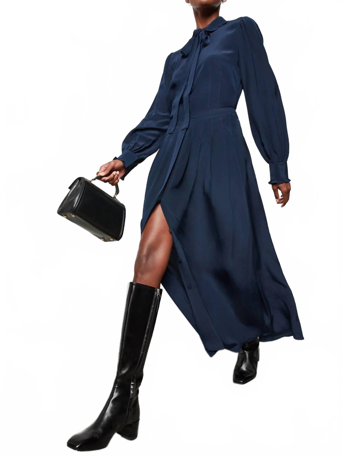 Vedra Ruffled Blouse In Midnight
