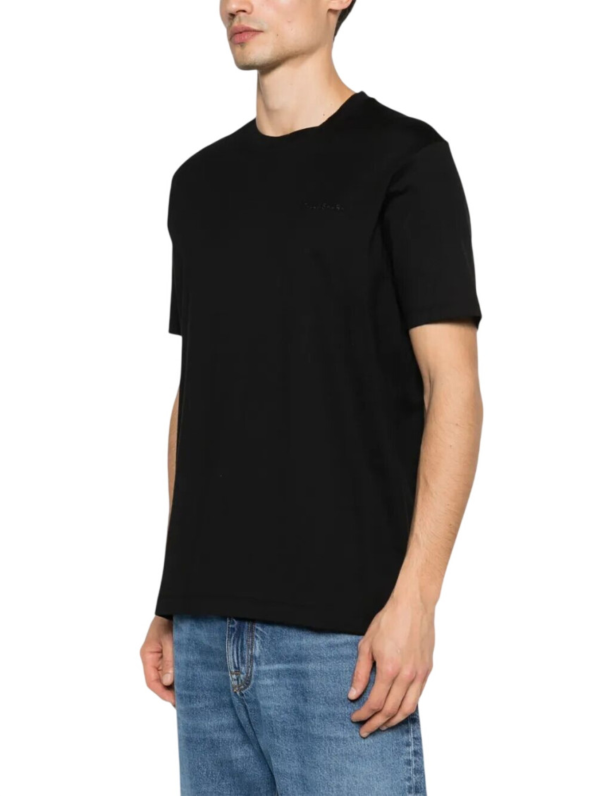 Paul & Shark - cotton t shirt tonal logo embroidery