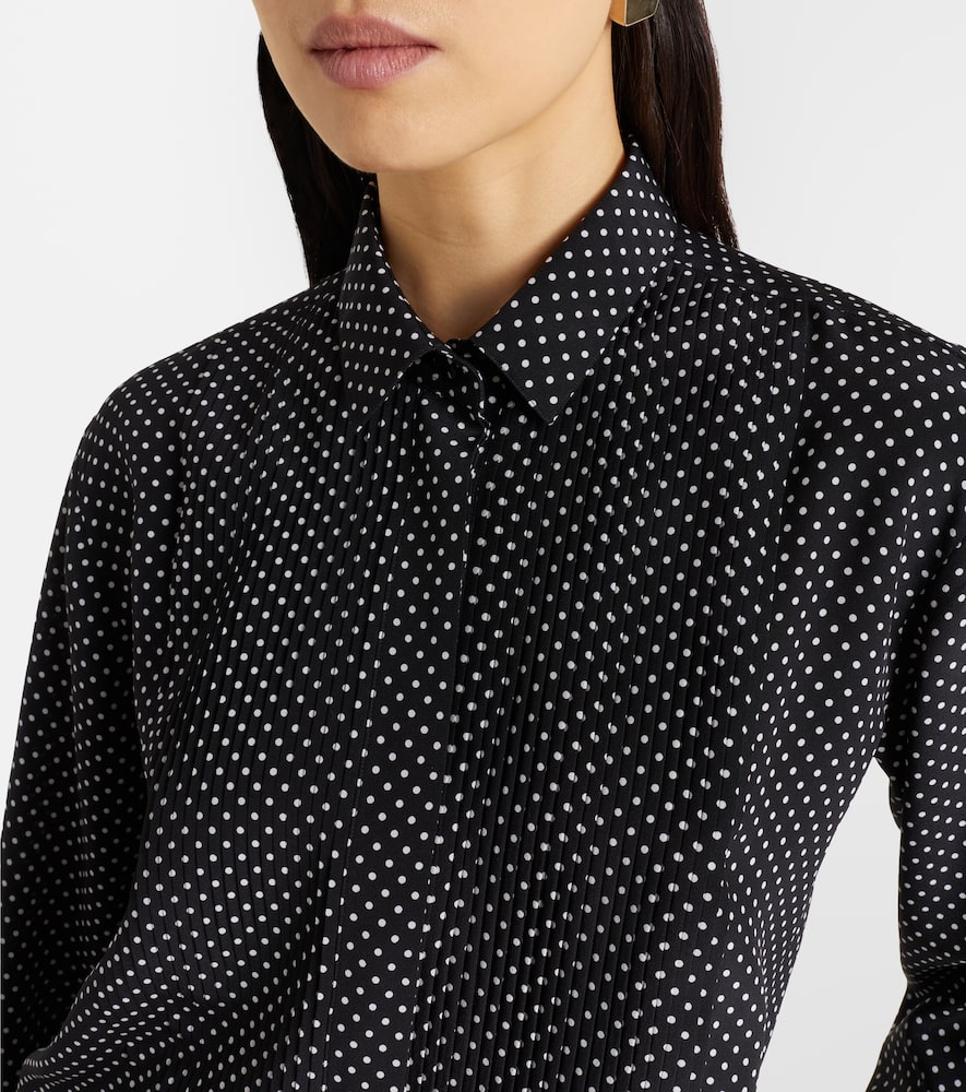 Polka-dot silk shirt