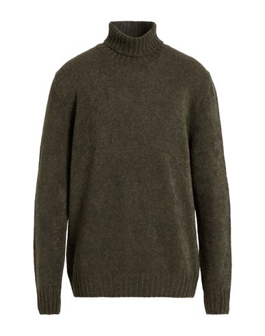 Man Turtleneck Dark green Size 46 Virgin Wool, Polyamide