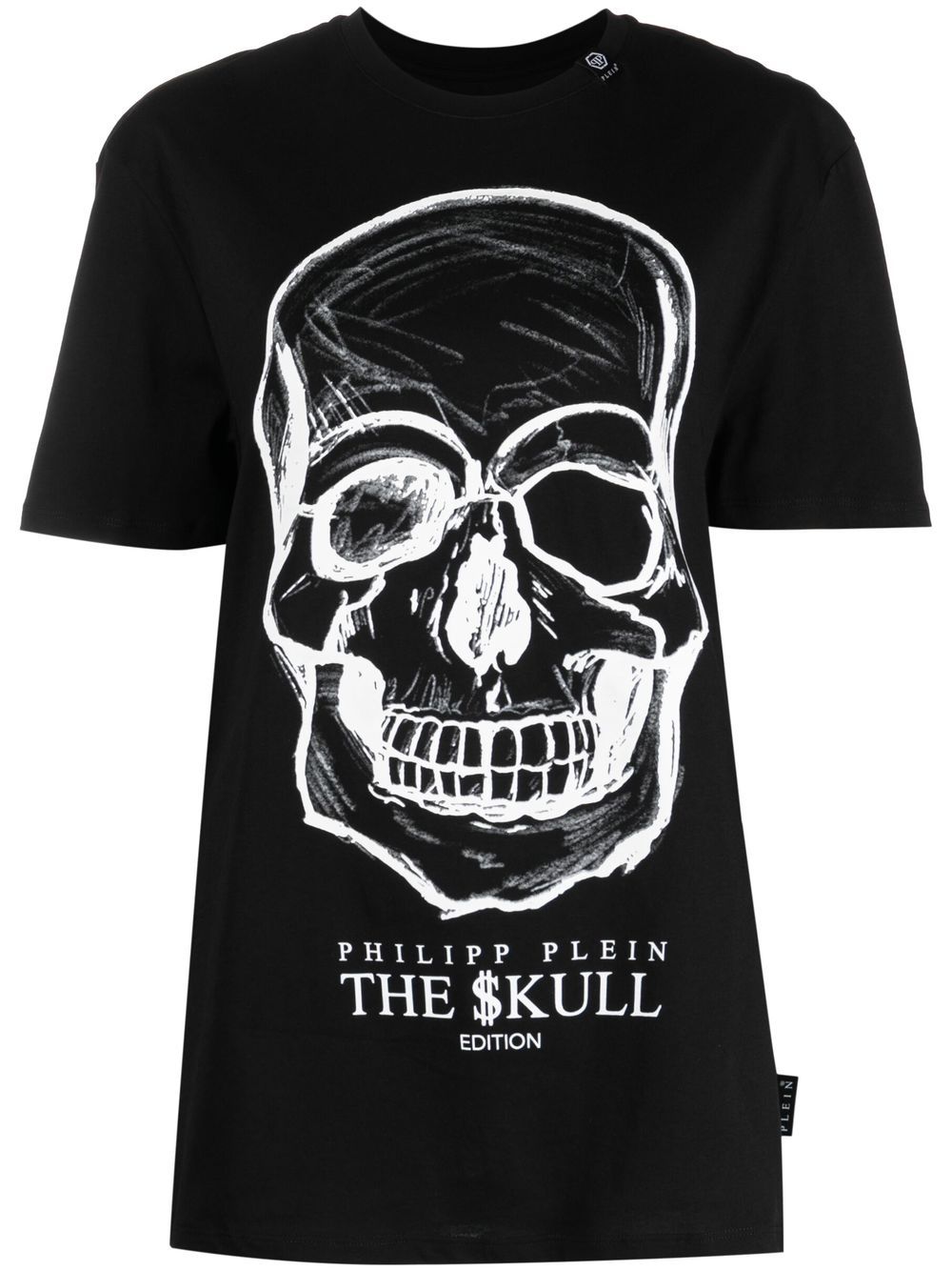Skull-print cotton T-shirt - Black
