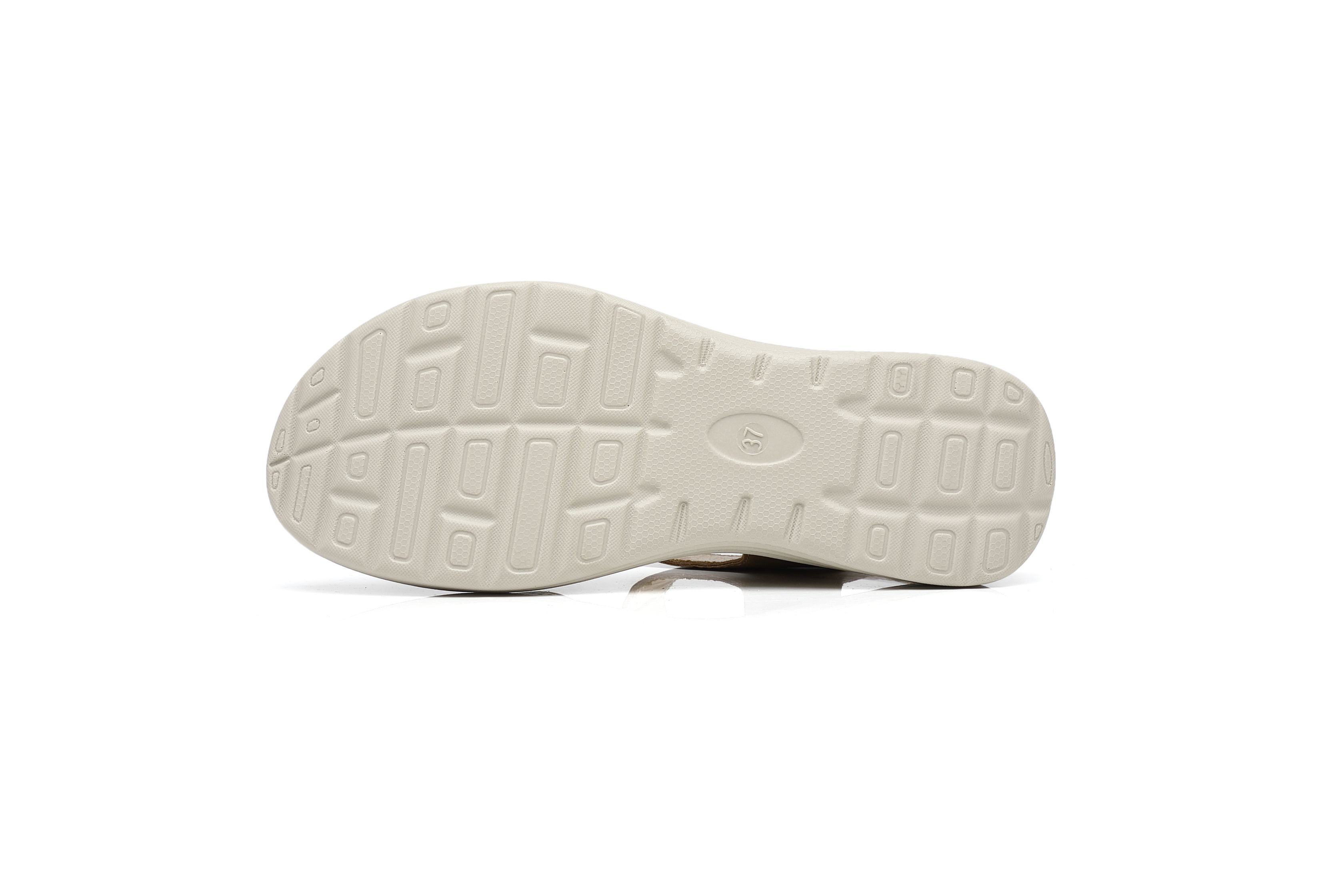 Ivachy Adjustable Strap & Cushioned Hook And Loop Comfort Wedge Sandals In Came