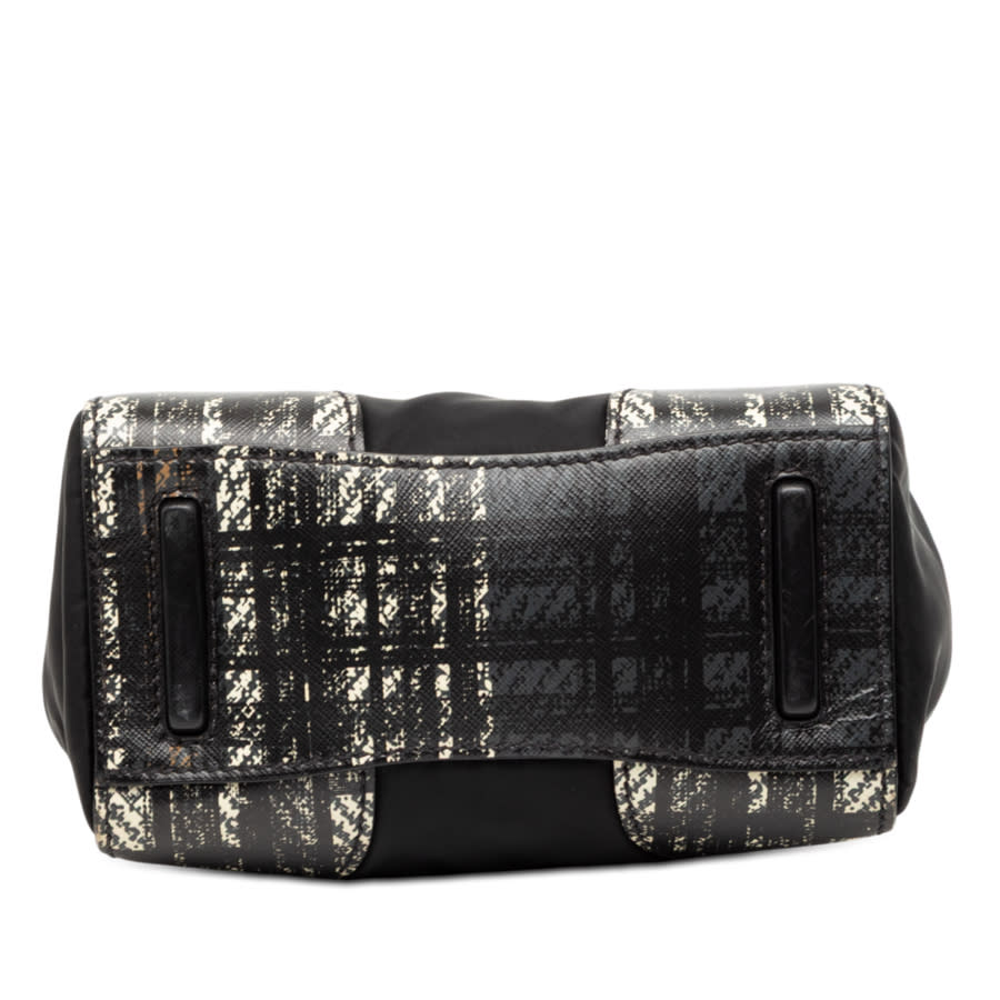 Pre-owned Tartan Saffiano Trimmed Tessuto Satchel 2A8KUF1B1UWTXXFC