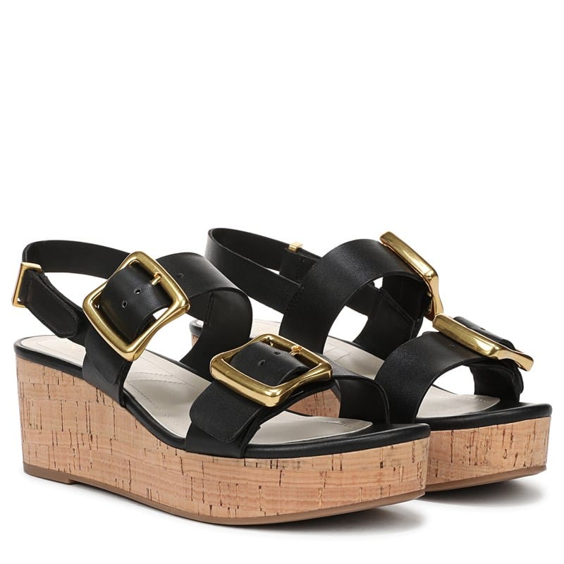 Women's Paizlee Platform Wedge Sandals (Black)