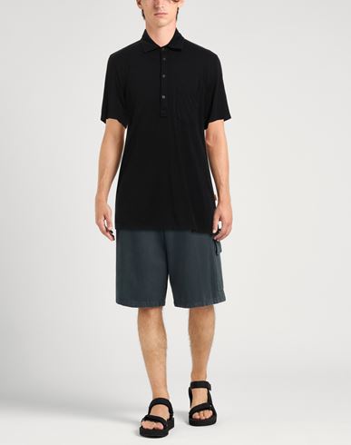 Man Polo shirt Black Size L Cotton
