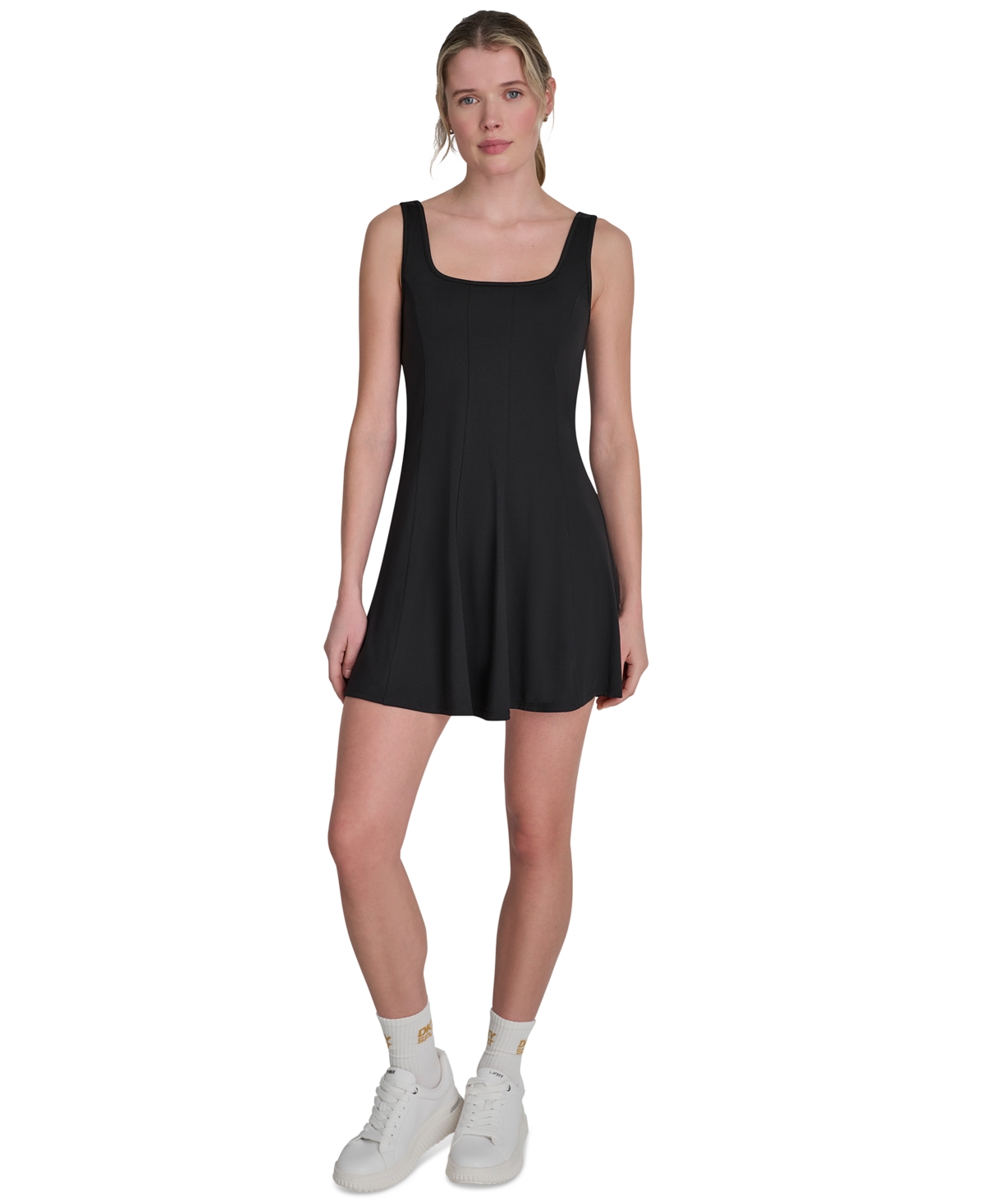 Women's Balance Compression Skater Dress - Black