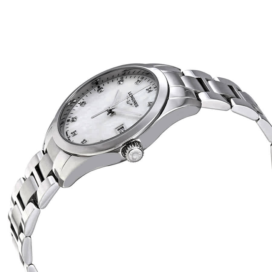 Conquest Classic Quartz Diamond Watch L2.386.4.87.6