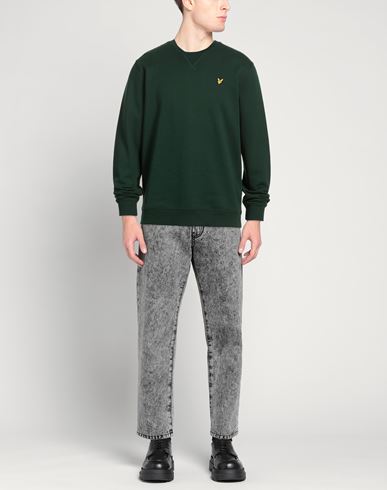 Man Sweatshirt Dark green Size L Cotton