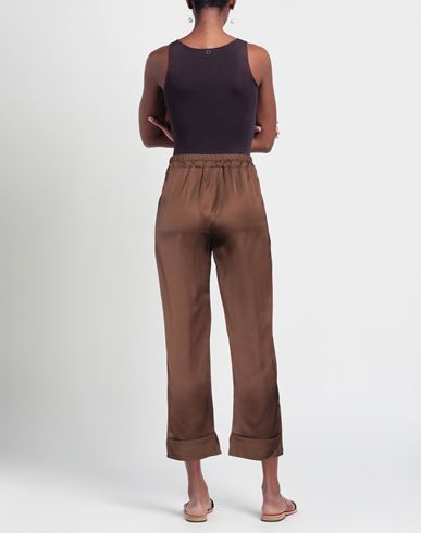 Anonyme Designers Woman Pants Chocolate brown Size 4 Viscose