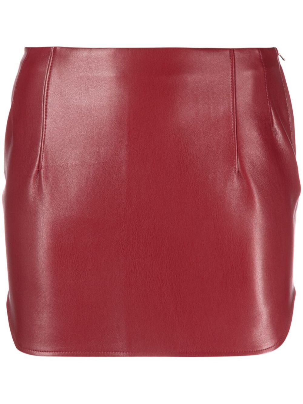 Essential faux-leather mini skirt - Red