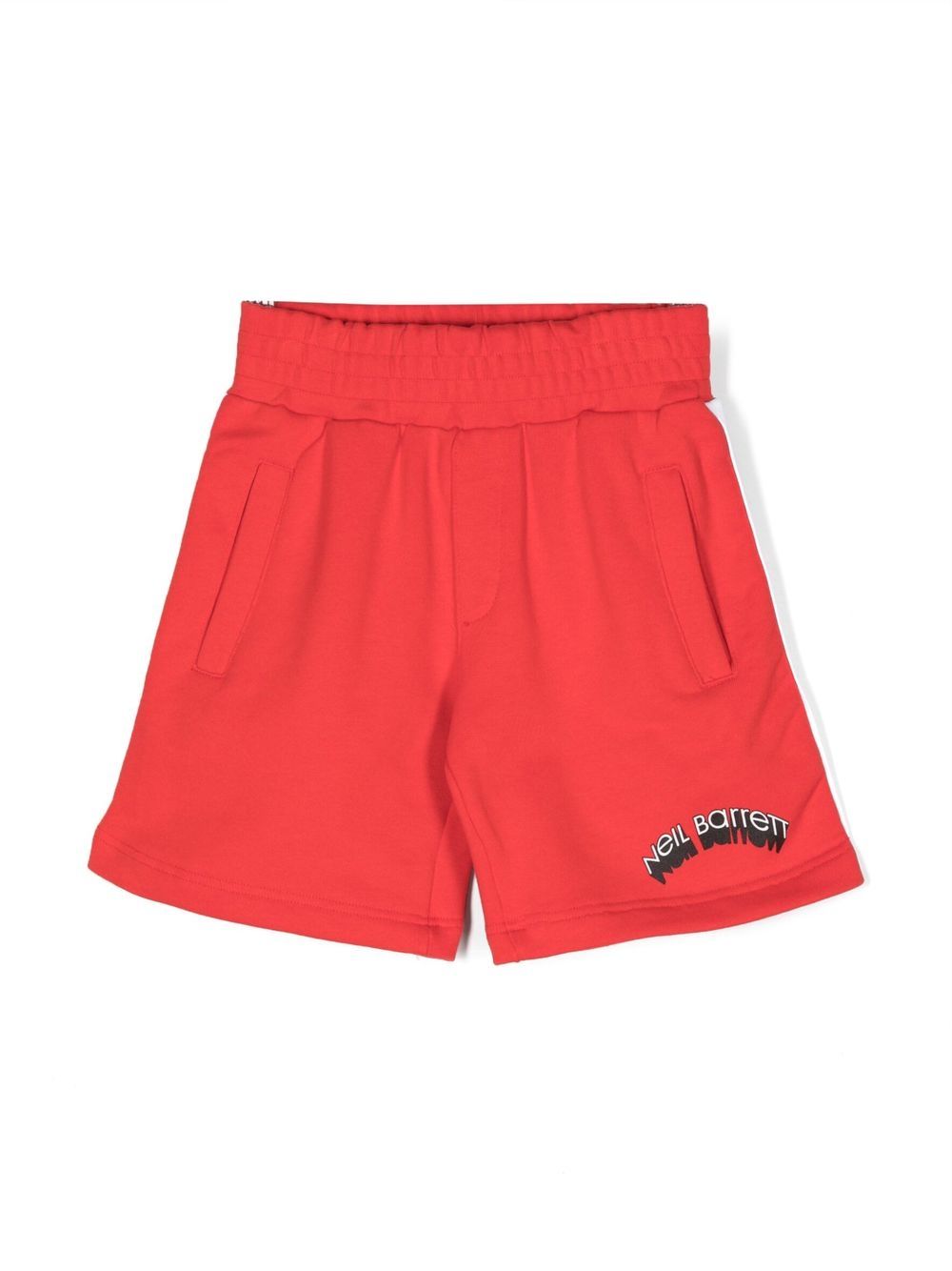 Logo-print track shorts - Red