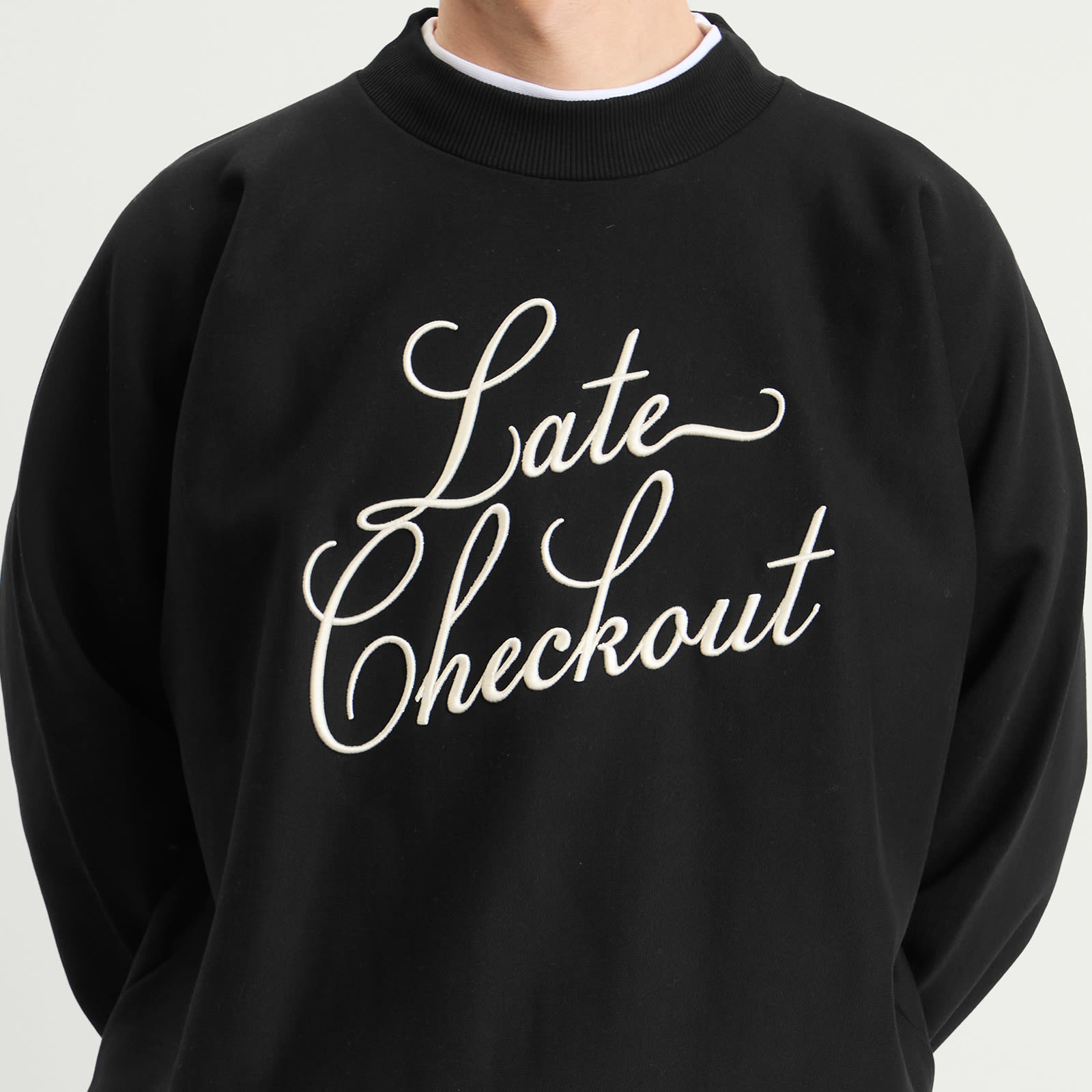 Men's Black/White Script Crewneck Sweatshirt