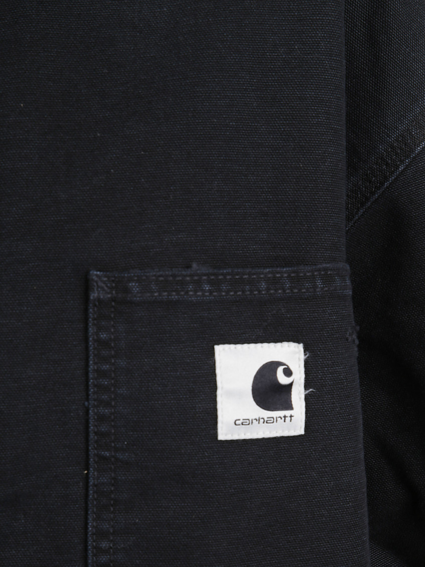 Black Shirt Collar Logo Jacket
