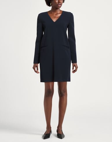 Woman Mini dress Navy Size 10 Polyester, Viscose, Elastane