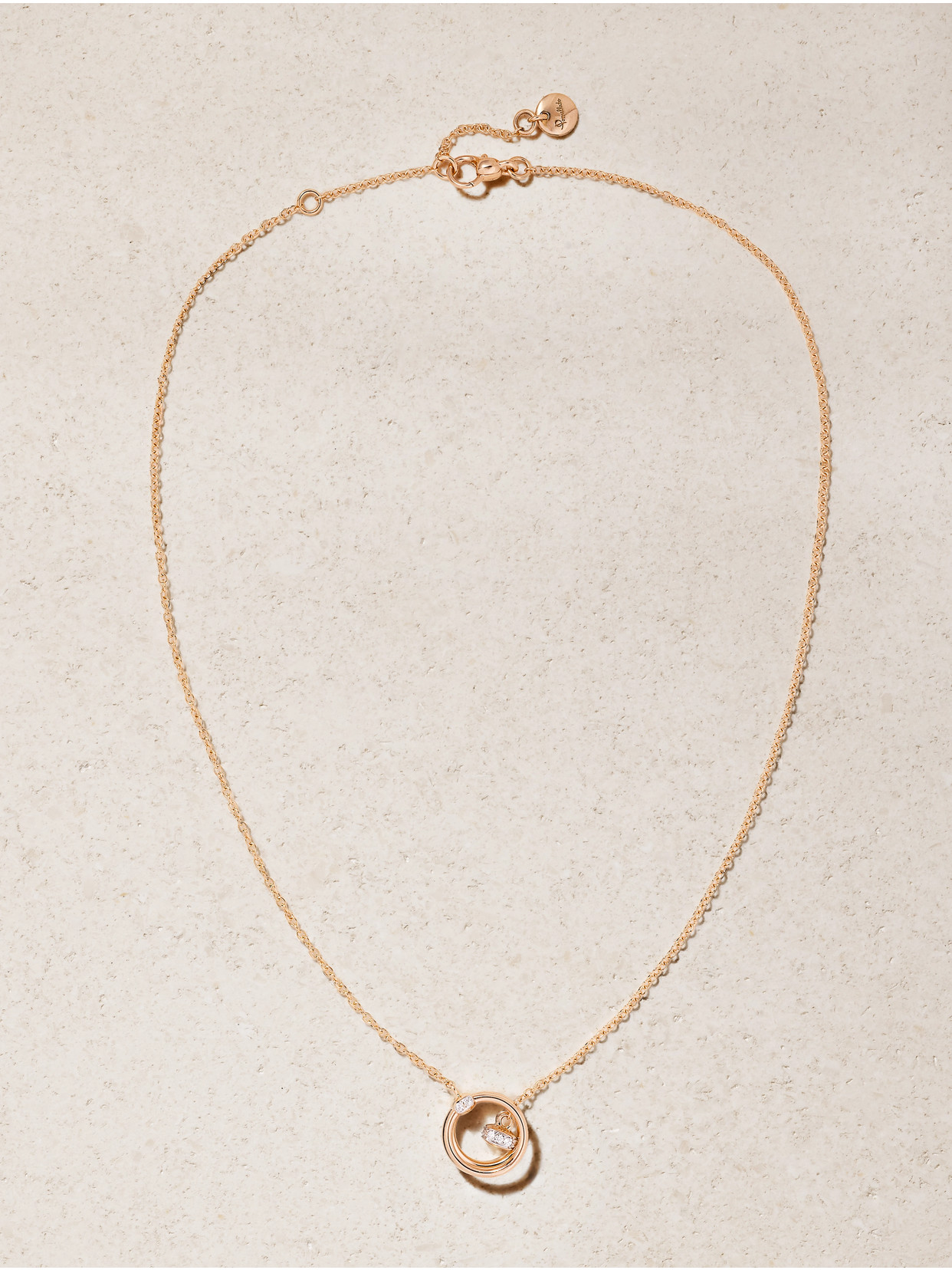 Together Rhodium-plated 18-karat Rose Gold Diamond Necklace - One size