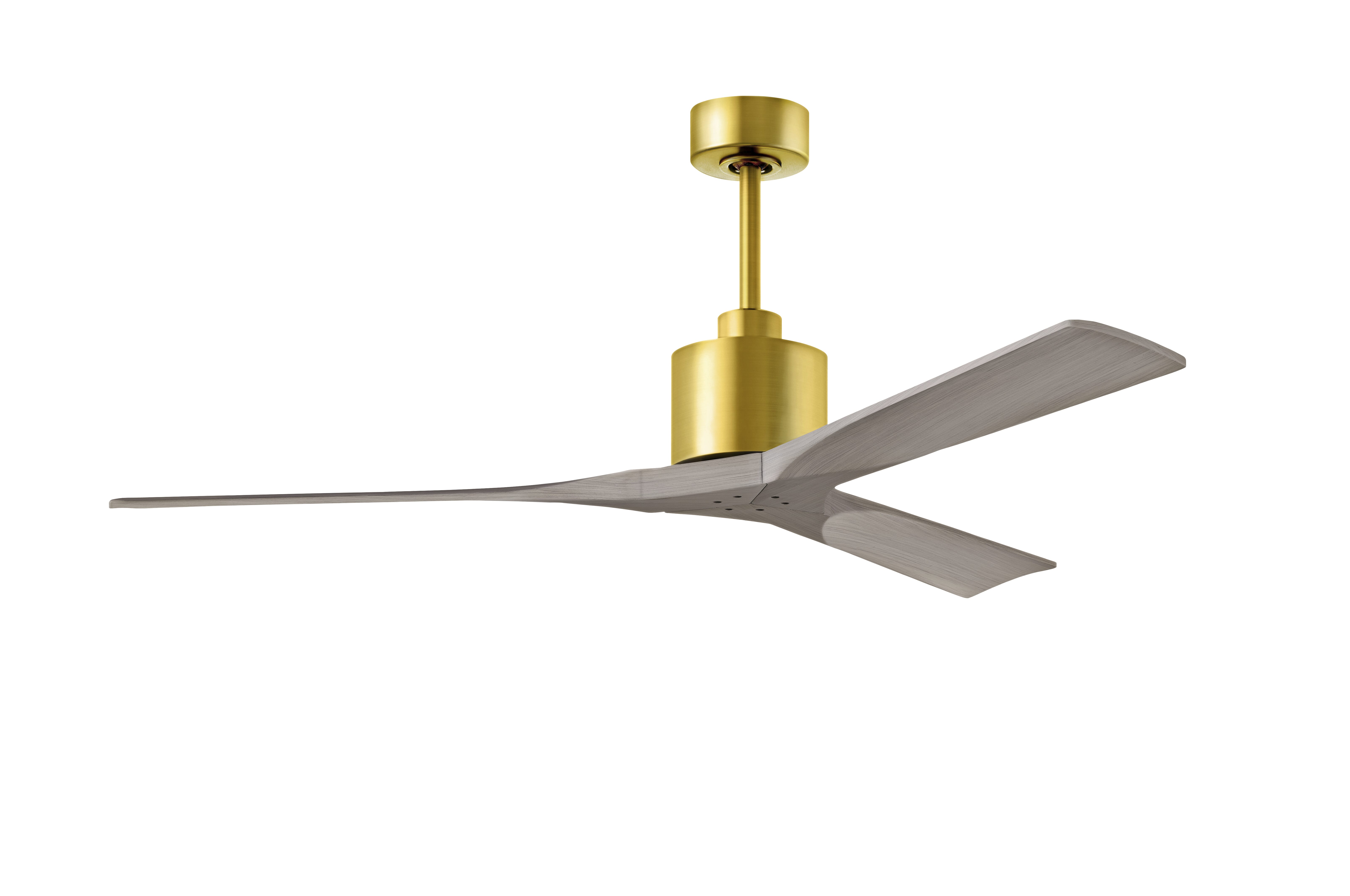 Nan 6-Speed Ceiling Fan in Brushed Brass with Gray Ash blade