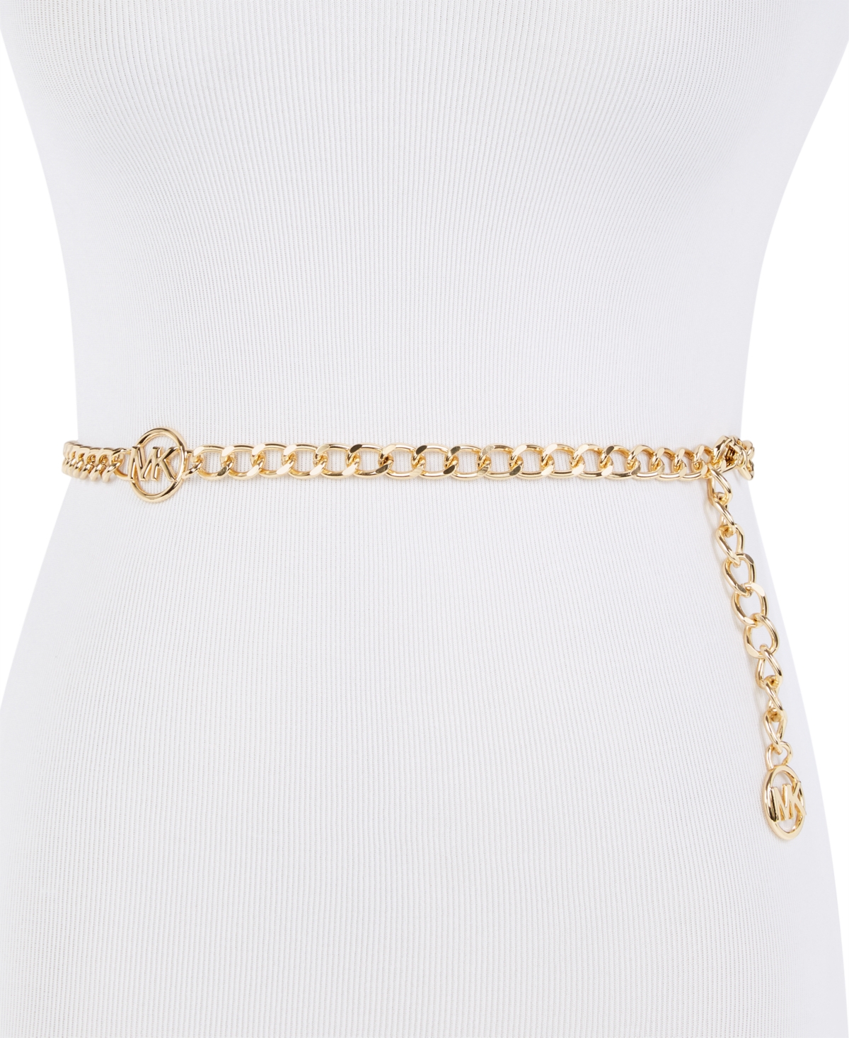 Michael Women's Mk Logo Metal Chain Belt - Gold