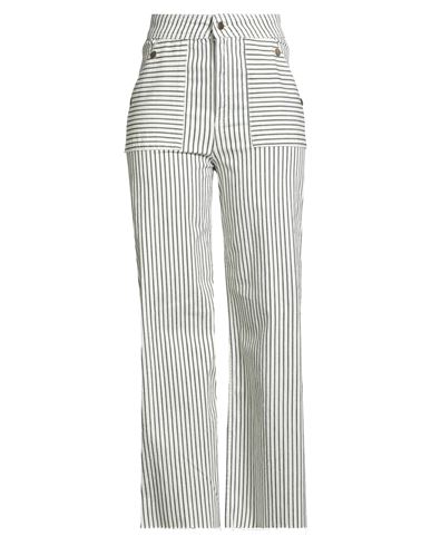 Woman Jeans White Size M Cotton, Elastane