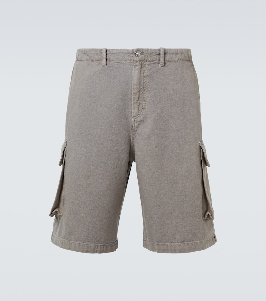 Mount cotton and hemp canvas cargo shorts