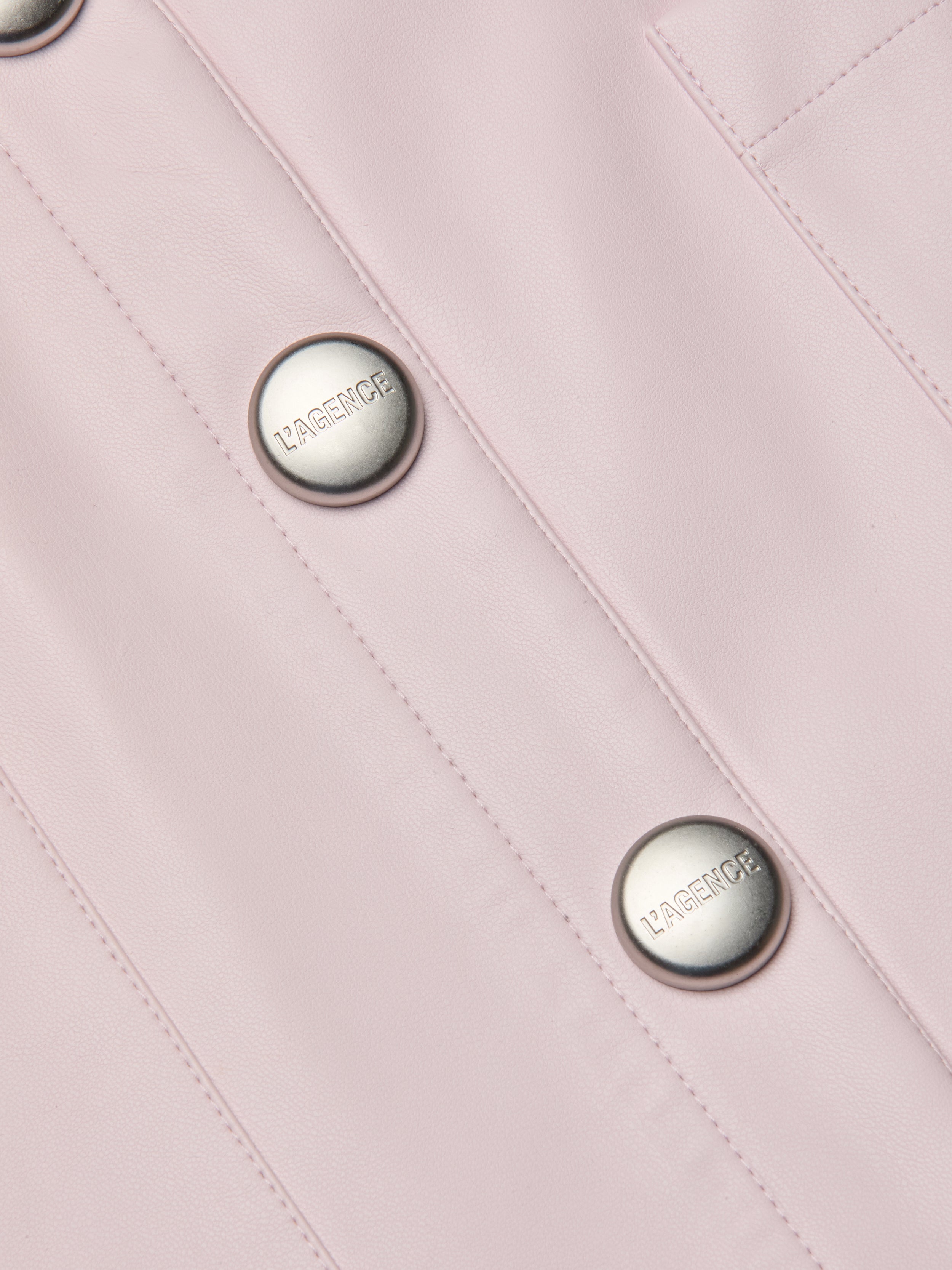 Truman Vegan Leather Mini Skirt In Icy Lilac