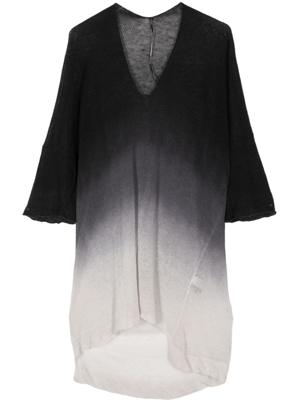 Ombré open-knit tunic - Black