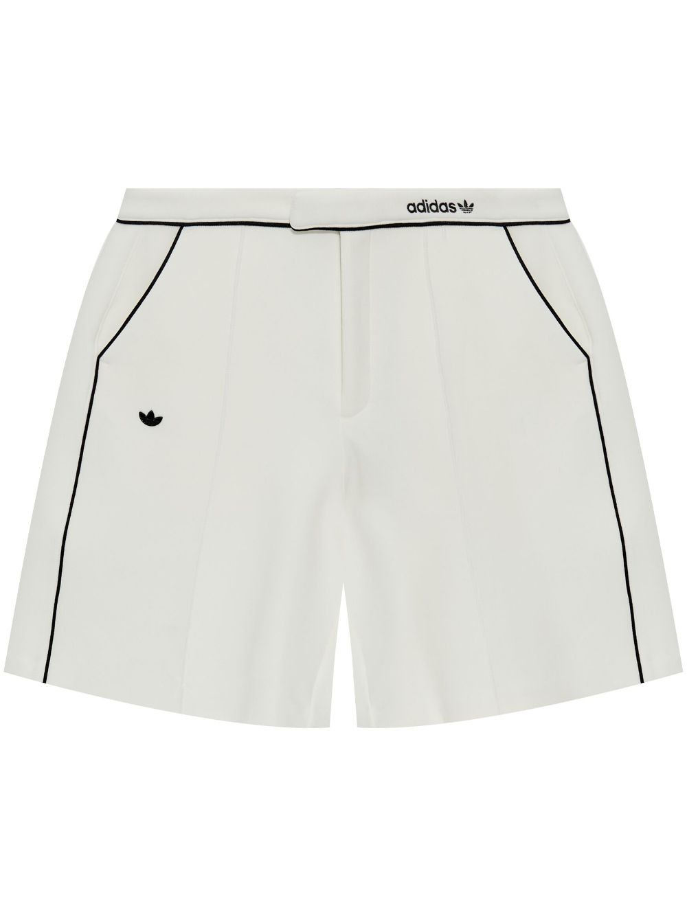 Contrasting-trim shorts - White