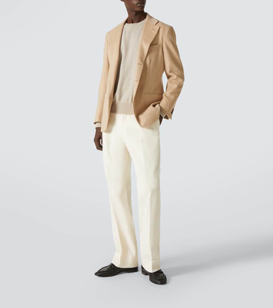 Saman Amel Camel hair suit jacket