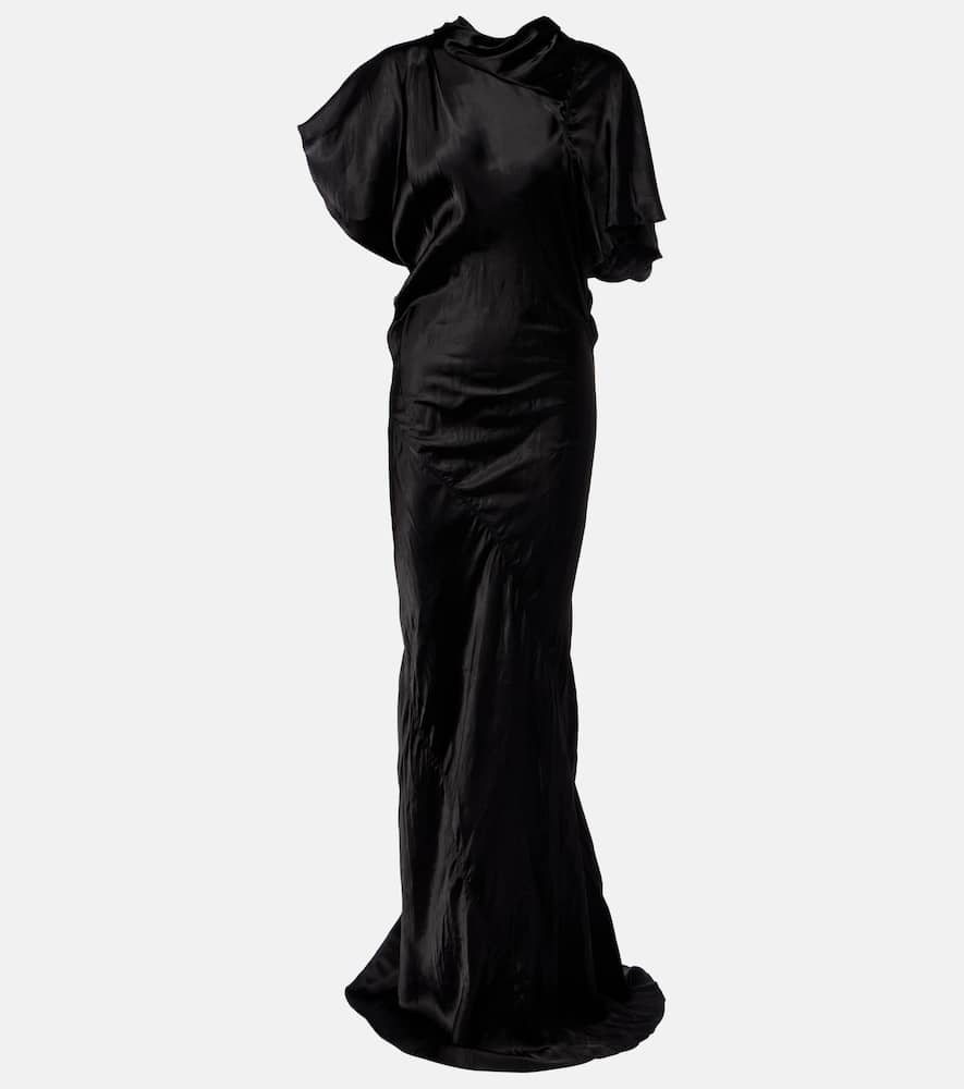 Seb draped satin gown