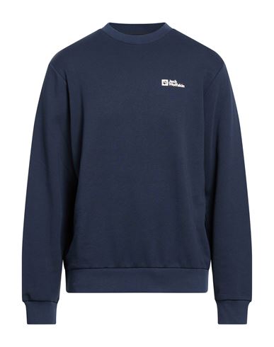 Man Sweatshirt Midnight blue Size L Cotton