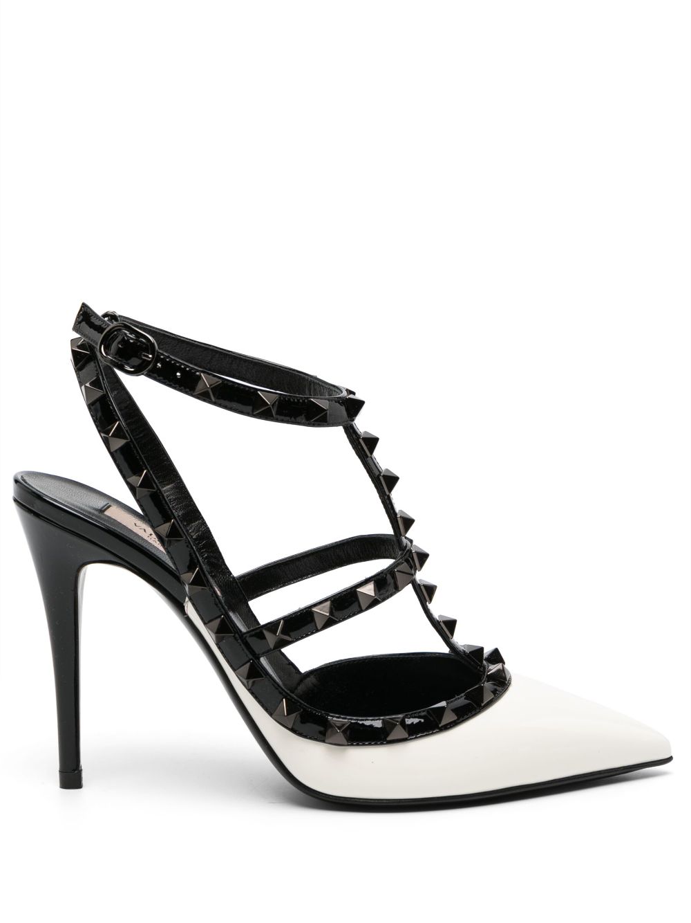 Rockstud 112mm stiletto pumps - A81 - IVORY-NERO