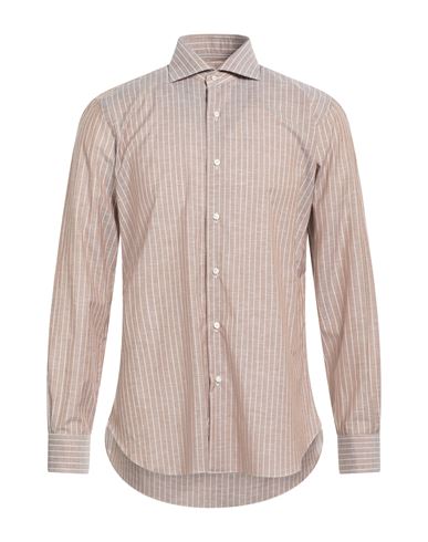 Man Shirt Light brown Size 15 ½ Cotton, Linen