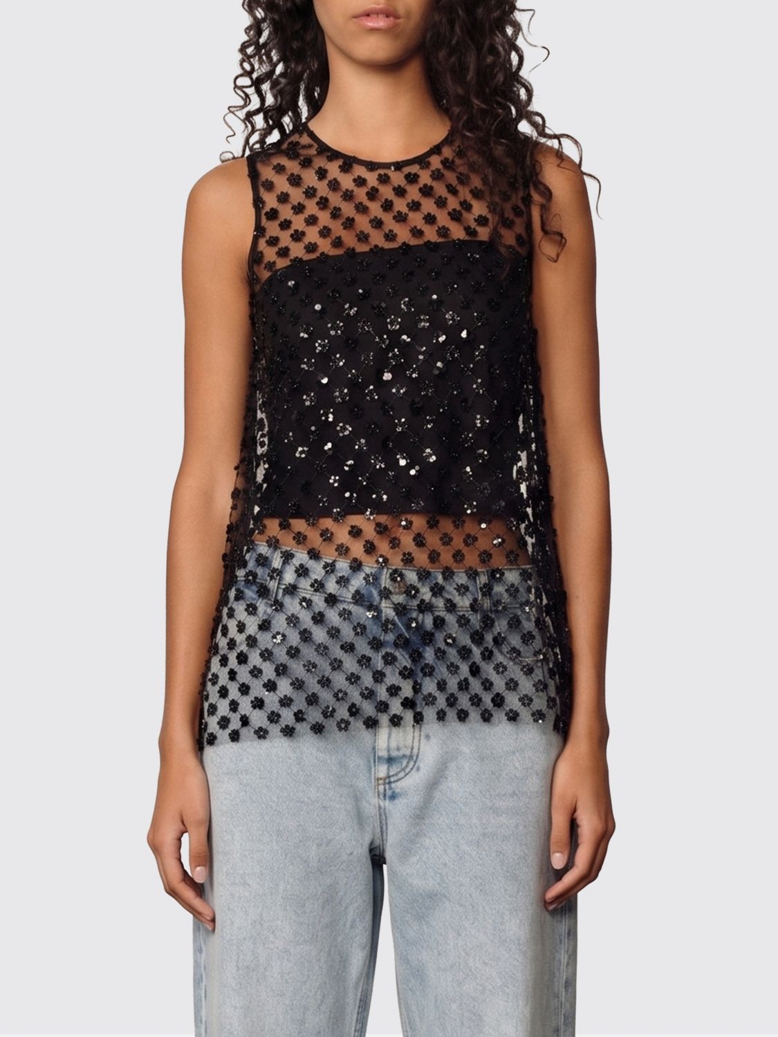 Top Woman color Black