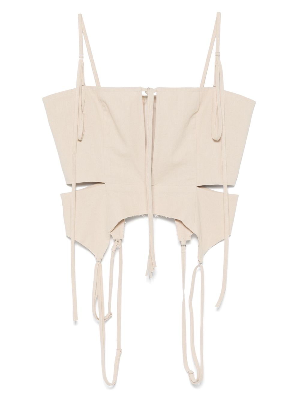 Cut-out corset top - Green