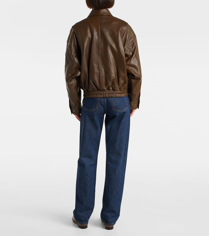 Eugene leather bomber jacket