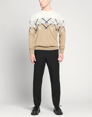 Man Sweater Beige Size 40 Linen, Cotton