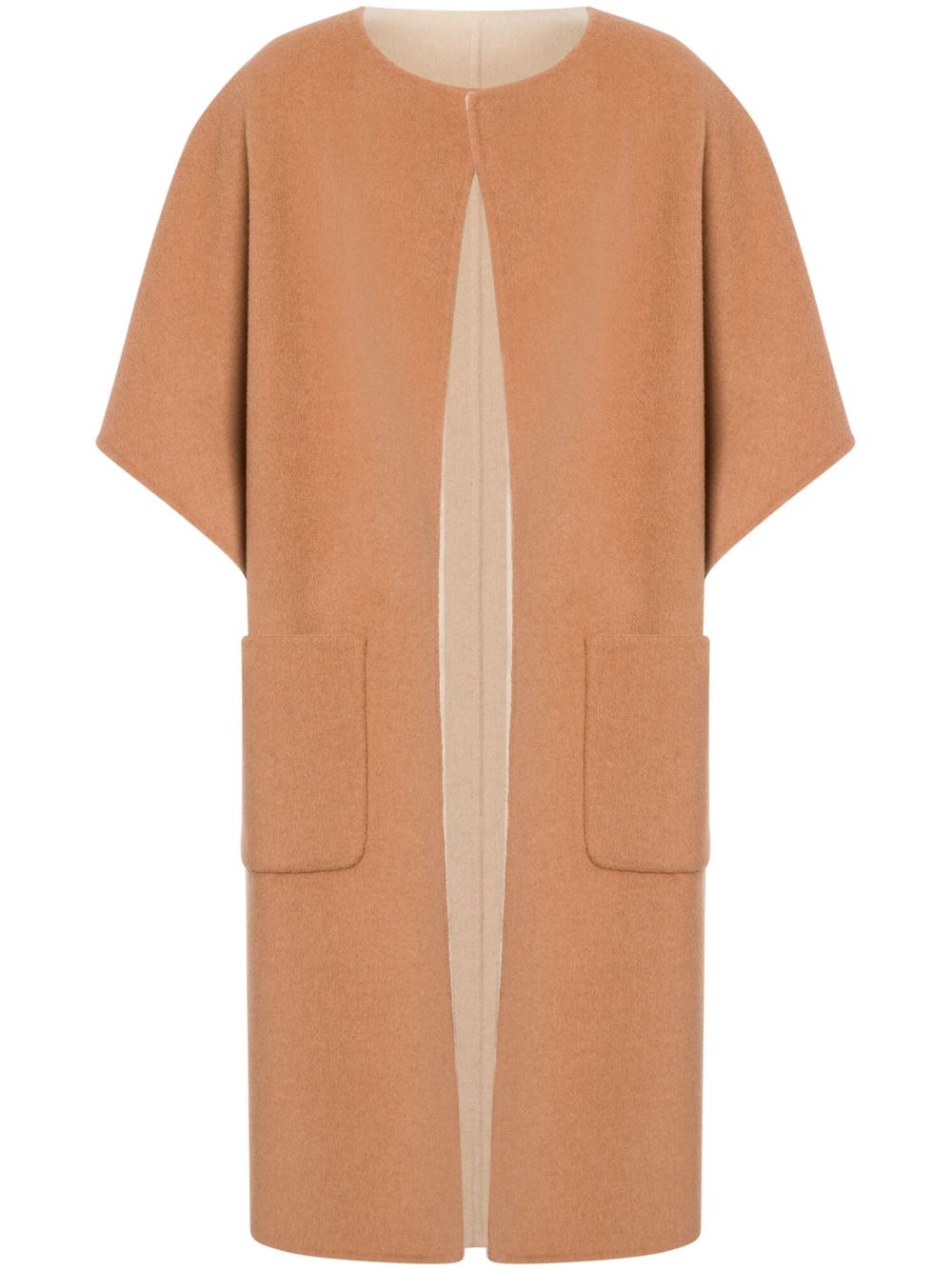 Knitted cardi-coat - Orange