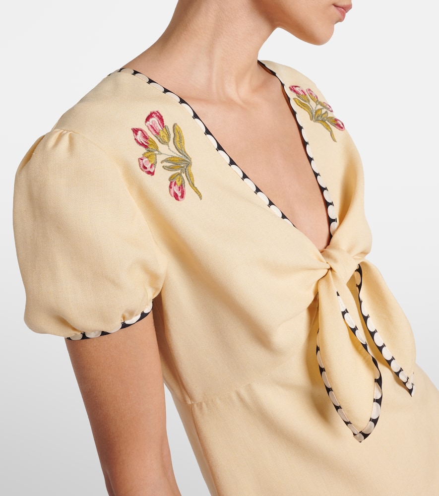 Floral embroidered minidress