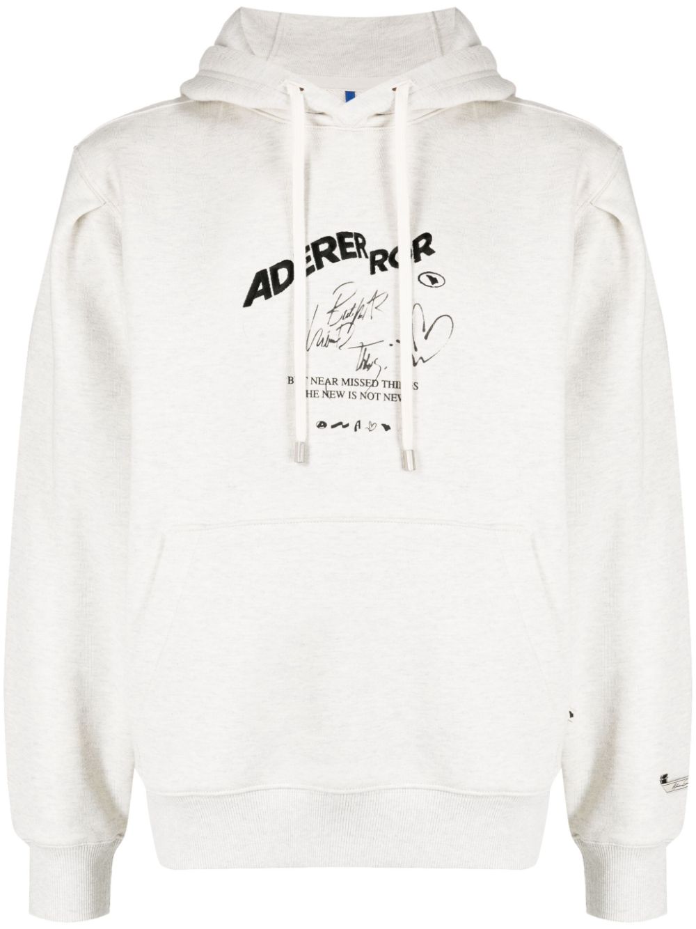Logo-print drawstring hoodie - Blue