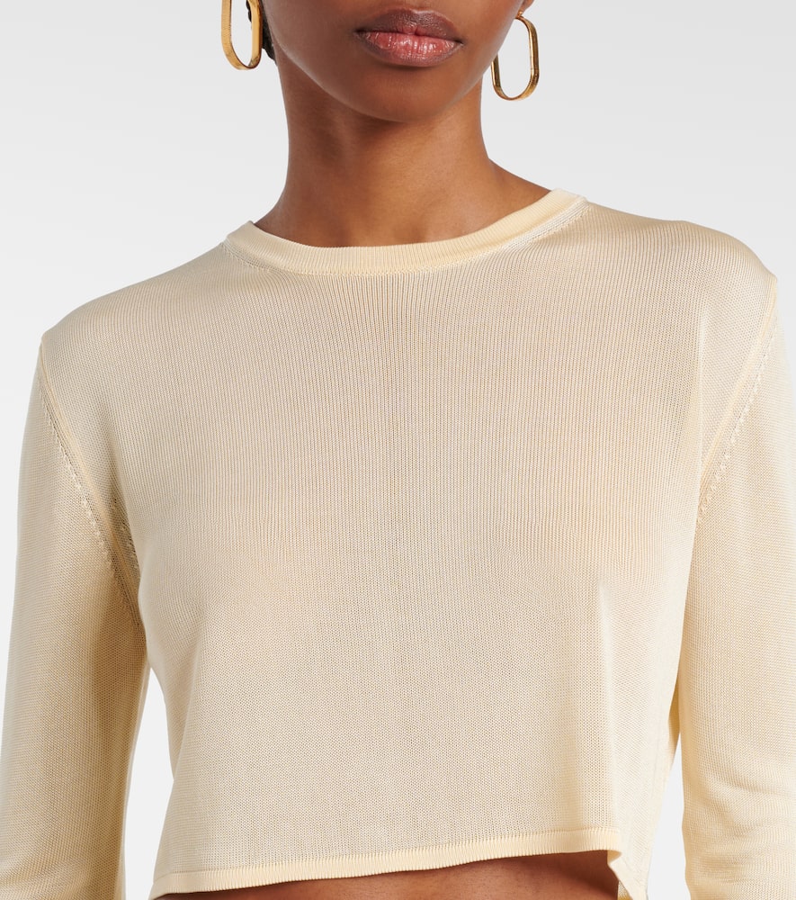Kazel knitted cropped top